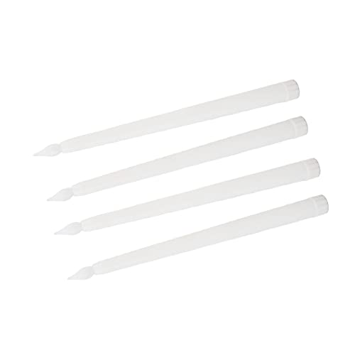LED-Kerzen, 4 Stück, LED-Kerzen, Rauchfrei, Flammenlos, Sicher, Umweltfreundlich, Warmes Licht, Elektrische LED-Stabkerze (WHITE) von Yctze