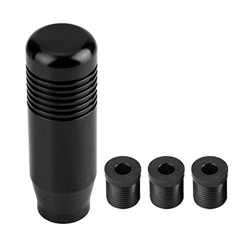 Universal Gear Knob - Schaltknauf Auto Manueller Schaltknauf Griff Neue L?Nge Des Schaltkopfes 8,5 Cm Gewicht 126 G Aluminiumlegierung Geeignet Ersatz Für Schwarz Blau Rot Farbe(Schwarz) von Yctze