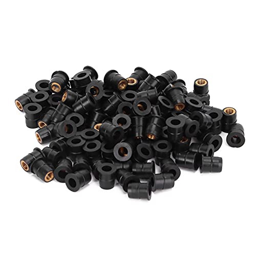 Yctze 100pcs M6 Gummi -Wellnuts für Motorräder und ATVs - Versiegelungs und Vibrationsisolierung für Windschutzscheibe und Körperkomponenten Yctze 100pcs M6 Gummi -Wellnuts für Motorräder und ATVs - Versiegelungs und Vibrationsisolierung für Windschutzscheibe und Körperkomponenten von Yctze