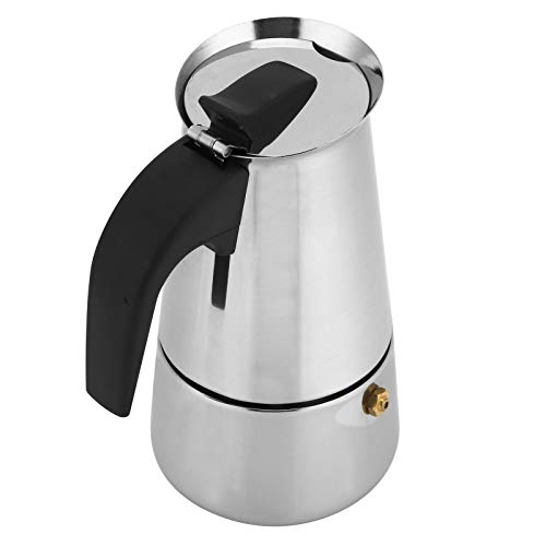 Yctze 200 Ml Tragbarer Edelstahl -Moka -Topf Kaffeemaschine Kompaktes Kocherkessel für Heimküche Einfach zu Reinigendes und Ergonomisches Design für Lattes und Cappuccinos Yctze 200 Ml Tragbarer Edelstahl -Moka -Topf Kaffeemaschine Kompaktes Kocherkessel für Heimküche Einfach zu Reinigendes und Ergonomisches Design für Lattes und Cappuccinos von Yctze