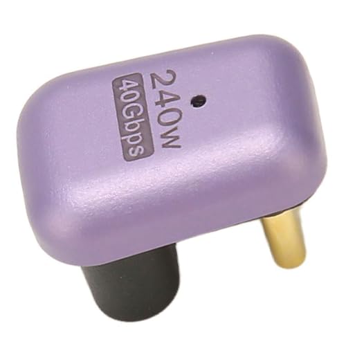 Yctze 240W USB C 180-Grad-Adapter Aluminiumlegierung U-Formanschluss, 40 Gbit/S Hochgeschwindigkeitsdatenübertragung für Laptop und Tablet von Yctze