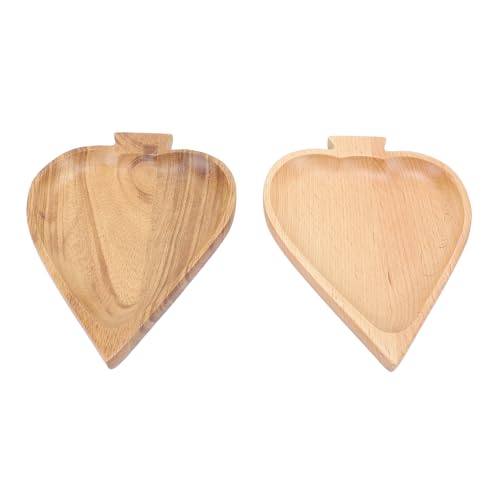 Yctze 2pcs Handgefertigte Hölzerne Servierschalen - Elegante Japanische Platten für Snacks, Früchte und Desserts - Ideal Jeder Anlass von Yctze