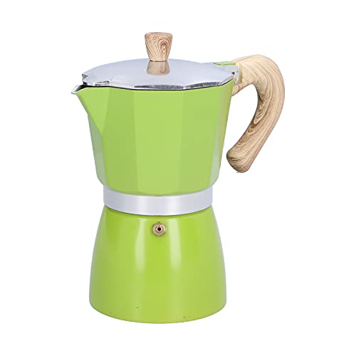 Yctze 300 Ml Herd Moka Pot Coffee Maker - Ergonomische Aluminiumkessel für Heim- und Bürokonsum bei Gas, oder Elektrothermischen Öfen (GREEN) von Yctze