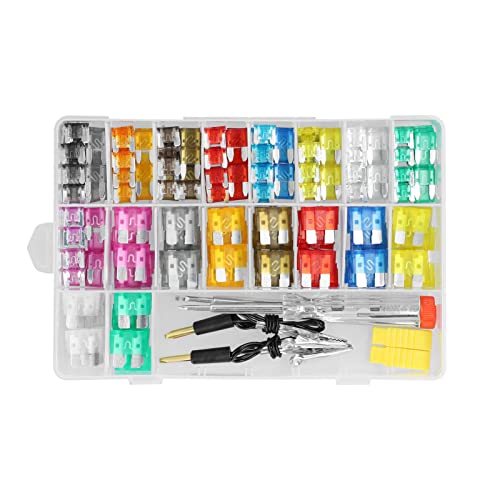 Yctze 306pcs Sicherungen Sortiment Kit mit Circuit Tester 2a 5a 7.5a 10a 15a 20a 25a 30a 35a Aluminiumblatt Sicherungen mit Aufbewahrungsbox für Auto -LKW -SUV RV Marine Boot von Yctze