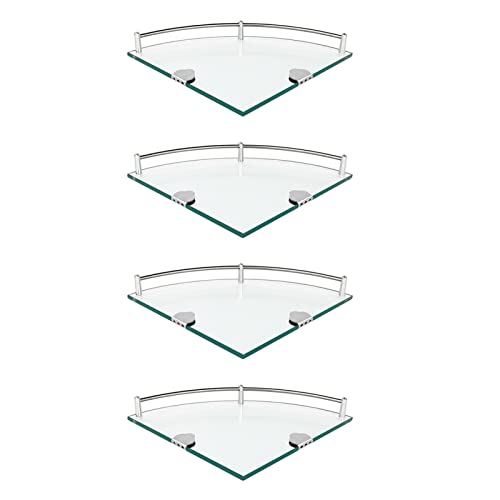 Yctze 4PCS Glass Corner Shelf Wall mit Aluminiumlegierungshalterungen für Stilvolle Badezimmer und Haushaltsaufbewahrung Yctze 4PCS Glass Corner Shelf Wall mit Aluminiumlegierungshalterungen für Stilvolle Badezimmer und Haushaltsaufbewahrung von Yctze