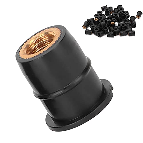 Yctze 50pcs Well Nuss Gummi M6x0.8mm Modifikation für Motorräder ATVS Windscreens Körperausstattung Hochwertige Ersatzteile für Motorrad-ATV-Zubehör von Yctze