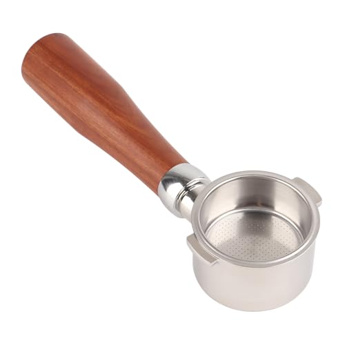 Yctze 51 Mm Bodenloser Portafilter für EC0310 Kaffeemaschine - Edelstahl -Design mit Abnehmbarem Korb für (E Circle Rosewood) von Yctze