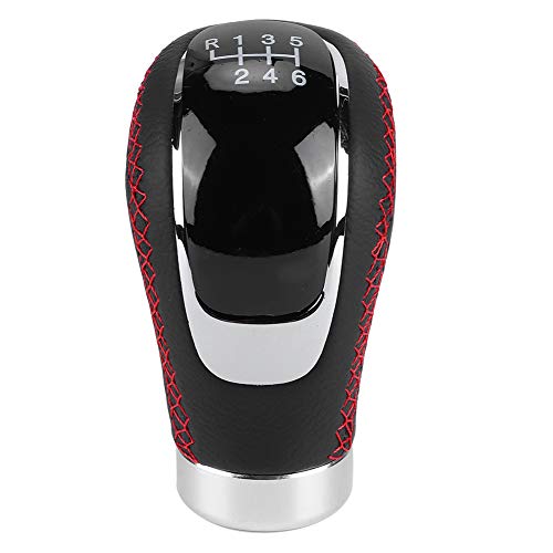 Auto Gear Schaltknauf, Universal Auto-Schaltknauf Schalthebel Handball Leder Universal für Auto für Car Gear Shift Knob Schalthebel Kopfball Handball (rot) von Yctze