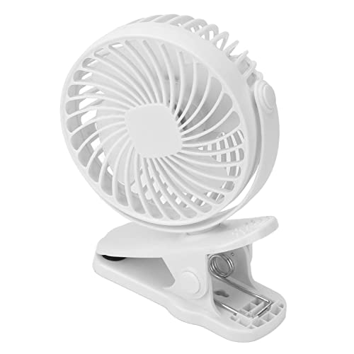 Yctze Clip-On-Ventilator ABS 720 Grad 3 Gänge Geräuschloser USB-batteriebetriebener Mini-Ventilator für Desktop-Büro-Schlafsaal 4 Flügel Der Mini-USB-Tischventilator ü von Yctze
