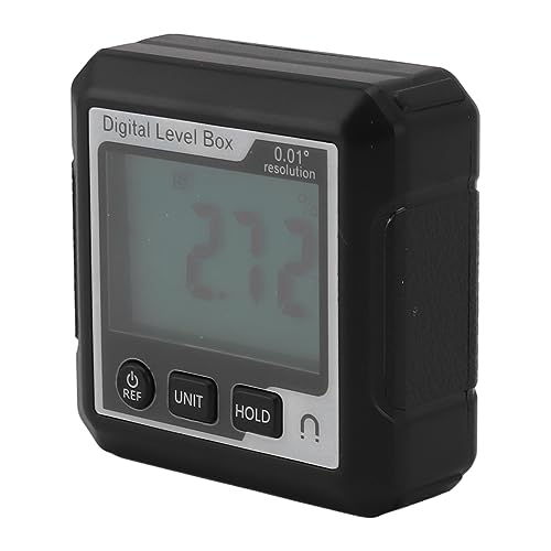 Yctze Digitale Box mit Magnet- und Datensperrung - Winkel und Steigungsmesswerkzeug für Schreinerei und Konstruktion (Schwarz und weiß) von Yctze