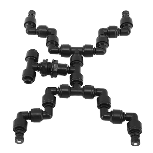 Yctze Einstellbare 360 -Grad -Nebelkühlsystemdüse für Haustiere, Reptilien, Gewächshäuser Regenwaldspray Nebel mit 4 Köpfen Yctze Einstellbare 360 -Grad -Nebelkühlsystemdüse für Haustiere, Reptilien, Gewächshäuser Regenwaldspray Nebel mit 4 Köpfen von Yctze