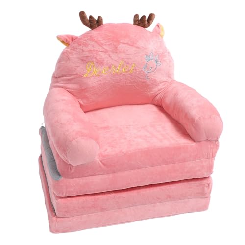Yctze Faltbares Niedliches Cartoon -Tiersofa für - Tragbare und Komfortable Couch Ideal für Zuhause und Kindergarten (Falten in Vierteln) von Yctze