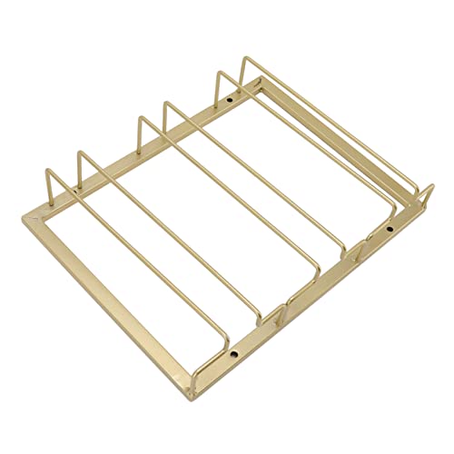 Yctze Iron Art Verkehrte Weinglashalter - Europäischer Stil Hängende Weinglasregal Unter Schrank - 3 Reihen Weinglashalter für Küche & Bar Raumsparende Design (Gold) von Yctze