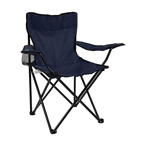 Yctze Klappkampenstuhl mit Starkem Stahlrahmen & Oxford -Stoff - Tragbarer Roter Stuhl mit Armlehne und Tasse Halter für Draußen (Navy blau) von Yctze
