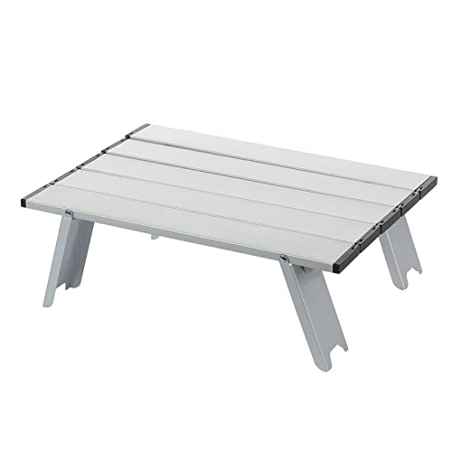 Yctze Kompakte Aluminiumlegierung Tragbarer Klapptisch für Camping Im Freien, Picknicks und Strandnutzung (Silver) von Yctze