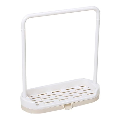 Yctze Küchenspüle Schwammhalter Multifunktional Trockenstange mit Entwässerung für Schwämme und Geschirrtücher - Kompakt und Einfach zu (Beige) von Yctze