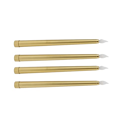 LED-Kerzen, 4 Stück, LED-Kerzen, Rauchfrei, Flammenlos, Sicher, Umweltfreundlich, Warmes Licht, Elektrische LED-Stabkerze (GOLD) von Yctze