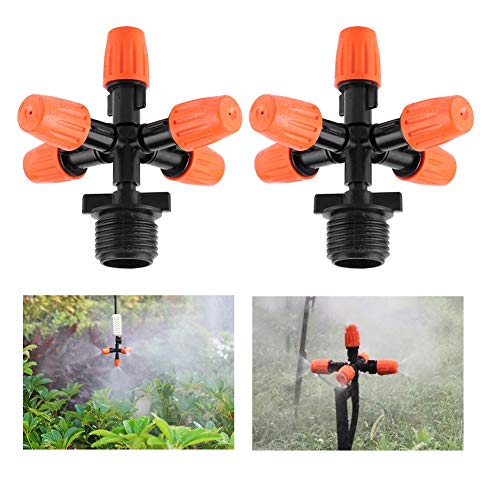 Yctze Männlicher Gewinde G1/2 Verstellbarer Beschläfersprühdüse - 5 Auslassatomisierung der Bewässerungssprinkler für Gärten, Rasenflächen und Gewächshäuser von Yctze