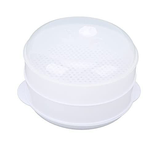 Yctze Mikrowellendampfer mit Transparenter Abdeckung-Verformungsbeständige und Benutzerfreundliche Erhitzte Dampfer mit Deckelgriff für die Küche zu Hause Küche (Große Doppelschicht) von Yctze