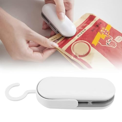 Yctze Mini Handheld Heat Dichtungsversiegelung für Plastiktüten - Luftdichte Lebensmittellagerungslösung - Einfach zu Bedienen und zu Lagern, Snacks für Frische Wieder zu Verschließen (GREY) von Yctze