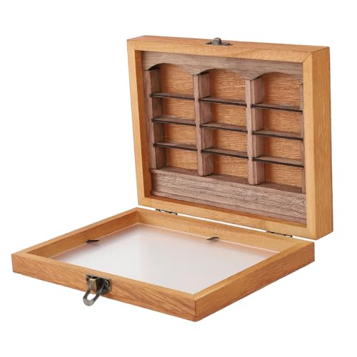 Yctze Miniaturholz Bücherregal Display Hülle Angst Relief Desk Ornament für Künstlerische Dekoration von Yctze