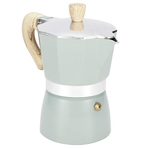 Yctze Obstop Moka Pot - Aluminium Achteckige Kaffeemaschine Kessel für Heim & Büro - 150 Ml & 300 Ml Optionen (Nr. 3 Topf 150 ml Seeblau) von Yctze