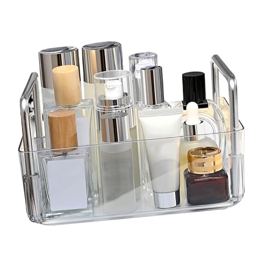 Yctze Open Storage Box Bin - Große Kapazität Haustierschmuck und Kosmetischer Lagerkorb mit Tragbarem Griff für eine Effiziente Organisation (Transparent) von Yctze