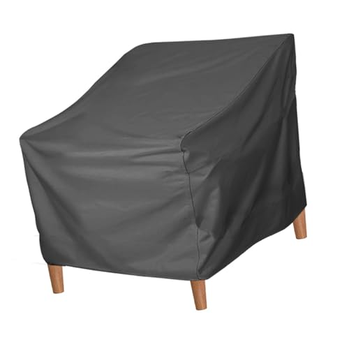 Yctze Oxford Stoffstuhl -Stuhlabdeckung mit Silberbeschichtung, Wetter, Outdoor -Möbeln für Rasen und Garten (Grau 420d) von Yctze