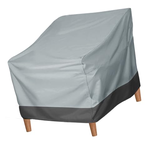 Yctze Oxford Stoffstuhl -Stuhlabdeckung mit Silberbeschichtung, Wetter, Outdoor -Möbeln für Rasen und Garten (Grau schwarz 190t) von Yctze