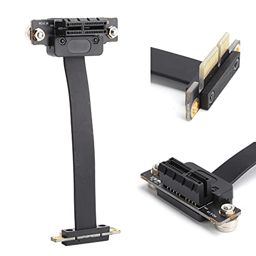 Yctze PCI E-Verlängerungskabel, PCIE 1 X PCI-Express-Riser-Kabel, 10 cm, PCI-E-Extender, 90-Grad-Netzwerkadapter mit LED-Anzeige und Magnetpad, Kabel, PCI-E-Extender, von Yctze