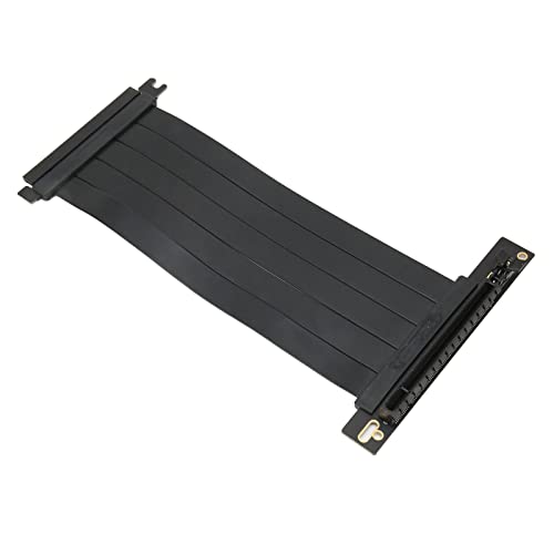Yctze PCIe 4.0 X16 Extender 128 Gbit/s Übertragung Anti-Interferenz-GPU-Verlängerungskabel 90-Grad-Adapter PCIe 4.0 (Black) von Yctze