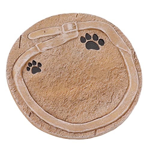 Yctze Pet Memorial Stone mit Pfotenabdruck - Harz Grabmarker für Hunde und Katzen, Wetterfester Haustierstein für Garten oder Rasen (Sandiges Gelb) von Yctze