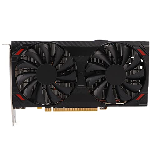 Yctze RX5500XT 8 GB GDDR6 128-Bit-Gaming-Grafikkarte, 8 X PCI Express 3.0-Grafikkartensteckplatz, DP-HDMI-DVI-Ausgang, Unterstützt 1080P 4K-Auflösung, Zwei Lüfter von Yctze