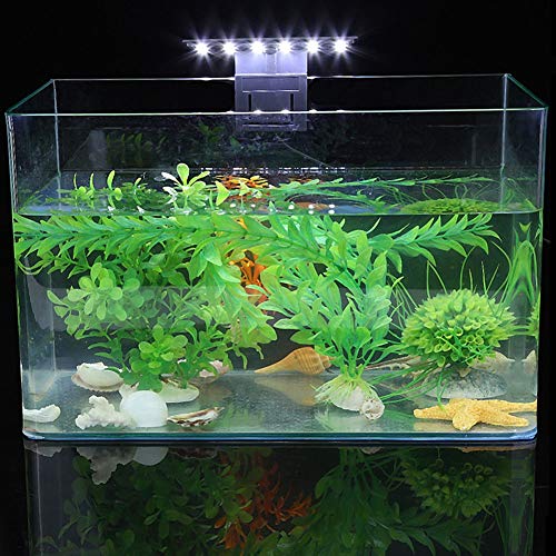 Yctze Schlanke LED-Aquariumleuchte mit Wasserdichter Klemmlampe, Ideal für Pflanzen und Aquarien, 6 W USB-betrieben mit Timer, Aquarium-Beleuchtungswürfel für 30 Cm Große Aquarien von Yctze