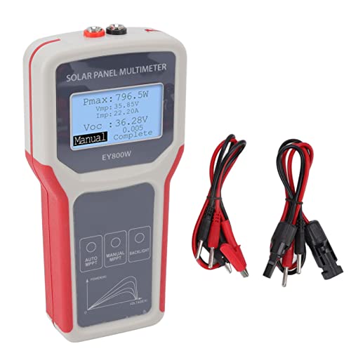 Yctze Solar Panel Tester LCD MPPT -Multimeter für Photovoltaik -Paneele Multifunktionales Solarpanel MPPT Messgerät mit Automatischer/manueller Erkennung von Yctze