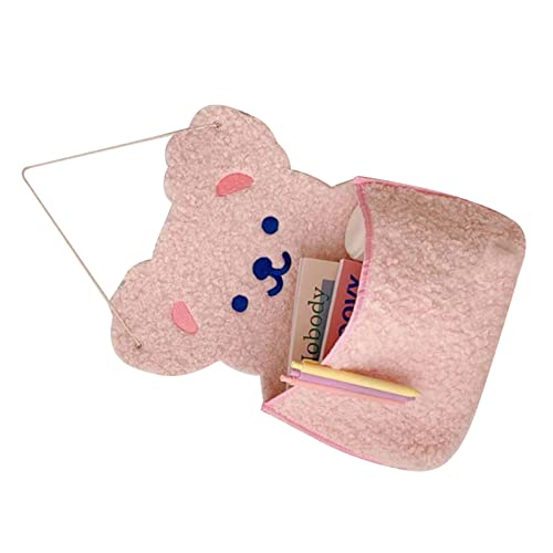 Yctze Süße Bärenförmige Wandhängeltasche mit Haken - Große Kapazität für Schüler und Erwachsene (PINK) von Yctze