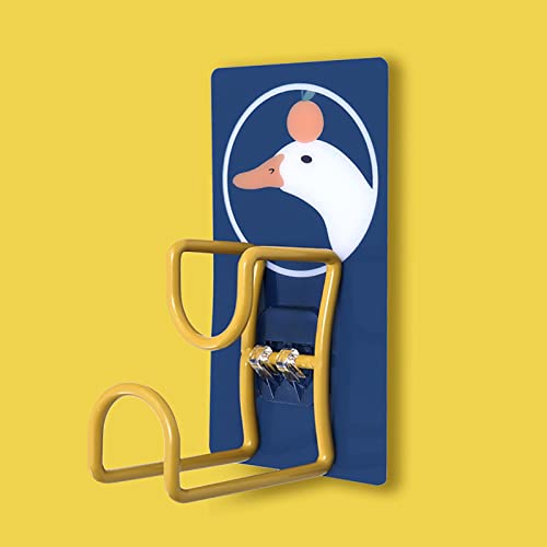 Yctze Süßes, an der Wand Montiertes Handtuchregal mit 360 ° Rotierenden Haken, Starker Klebstoff für Organisierte Badezimmer und Küchenräume (Kaka-Ente) von Yctze