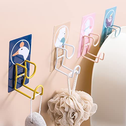 Yctze Süßes, an der Wand Montiertes Handtuchregal mit 360 ° Rotierenden Haken, Starker Klebstoff für Organisierte Badezimmer und Küchenräume (Schafe und Kamel) von Yctze