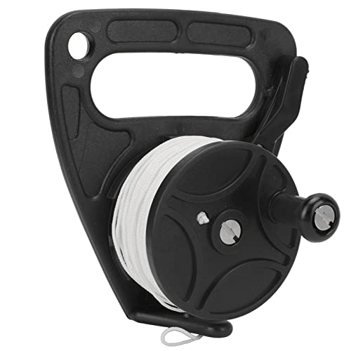 Yctze Tauchtrolle mit Einer 46 -m -Nylonlinie für Höhle und Schnorcheln Leichte Mehrzweck Fingerrolle in Orange (Schwarze Riemenscheibe) von Yctze