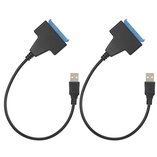 Yctze USB 2.0 to für SATA-Kabel, 2-teiliger tragbarer USB 2.0-Anschluss USB 2.0 to für SATA-Kabel, 2,5 Zoll für SATA-Festplatte oder für SSD an den USB-Anschluss von Yctze