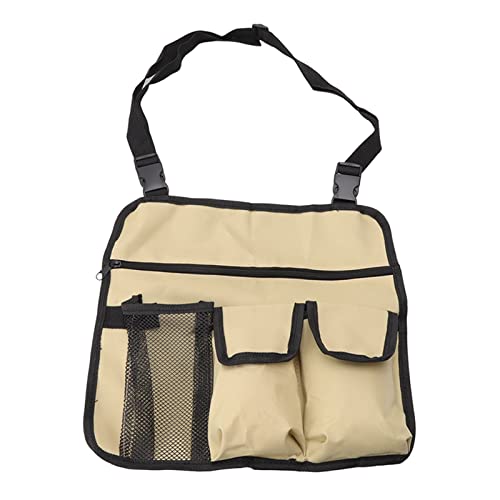 Yctze Verstellbarer Campingstuhl Hängende Beutel - Wasserdichtes Oxford -Stoff Armlehnen Organisator mit Seitentaschen für Strandstühle, Liege und Wanderer (Khaki Farbe) von Yctze