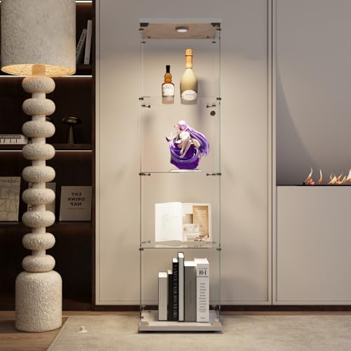 Ycz Vitrine en Verre LED,Armoire Vitrine en Verre Porte 4 Etagere Vitrine en Verre Pour Collection Meuble Vitrine Verre Avec Serrure Debout Vitrine Bar Salon, Blanc,1 Porte à 4 Couches LED Ycz Vitrine en Verre LED,Armoire Vitrine en Verre Porte 4 Etagere Vitrine en Verre Pour Collection Meuble Vitrine Verre Avec Serrure Debout Vitrine Bar Salon, Blanc,1 Porte à 4 Couches LED von Ycz