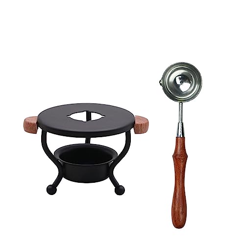 YdseozOA Wachssiegel-Wärmer, Wachssiegel-Set, Siegelwachsofen-Werkzeug mit Wachsschmelzlöffel, DIY Kunsthandwerk, Wachsstempel, Einladungskartenherstellung, Schmelzofen-Werkzeugset von YdseozOA