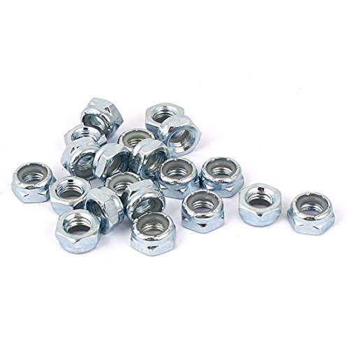 YeVhear 5/16 Po-24 Sechskantmutter aus Nylon, selbstsichernd, verzinkt, 20 Stück von YeVhear