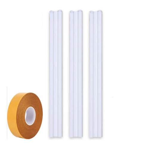 Zugluftstopper Für Türen 3 Pack Weiß Türschwelle Wetterstreifen Türdichtung Schalldichter Lärmschutz Verstellbarer Doppelter Türzugluftstopper mit Mesh-Klebeband von YeaHapiday