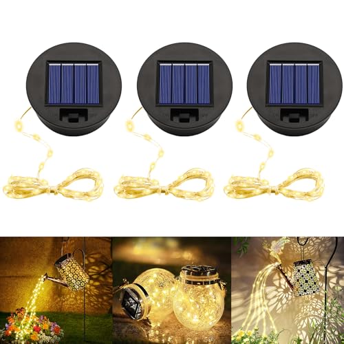3 Stück Solarleuchten Ersatzteile 8.5CM,Solarleuchten Ersatz Top mit LED,Ersatzlicht Solarlampen Ersatz,Solarpanel Ersatzteil,Ersatz Solarmodul für Gartenleuchten Solarlampen Laterne Deckel DIY von YeahBoom