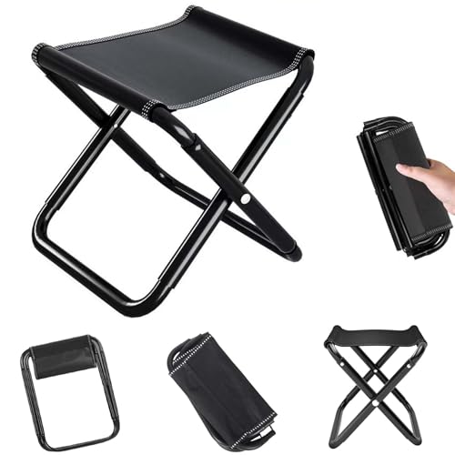 Camping Hocker,Campinghocker Faltbar,Faltbarer Hocker mit Tragetasche,Leicht Sitz Falthocker,Campinghocker Tragbarer,Tragbarer Klapphocker,Hocker Klappbar für Wandern Garten Angeln Grillen Strand von YeahBoom
