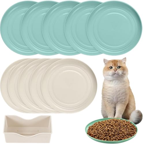 10 Stück Katzennapf,Katzenschüssel,Katzennapf Flach,Fressnapf Katze Futternapf,Katzenschüssel Katzen,Fressnäpfe für Katzen,Cat Plate für Kätzchen und Kurzbeinige Katzen 10 Stück Katzennapf,Katzenschüssel,Katzennapf Flach,Fressnapf Katze Futternapf,Katzenschüssel Katzen,Fressnäpfe für Katzen,Cat Plate für Kätzchen und Kurzbeinige Katzen von YeahBoom