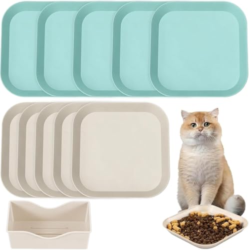 10 Stück Katzennapf,Katzenschüssel,Katzennapf Flach,Fressnapf Katze Futternapf,Katzenschüssel Katzen,Fressnäpfe für Katzen,Cat Plate für Kätzchen und Kurzbeinige Katzen 10 Stück Katzennapf,Katzenschüssel,Katzennapf Flach,Fressnapf Katze Futternapf,Katzenschüssel Katzen,Fressnäpfe für Katzen,Cat Plate für Kätzchen und Kurzbeinige Katzen von YeahBoom
