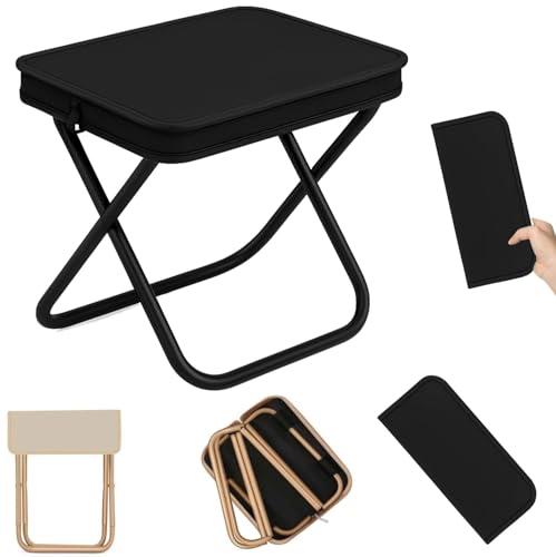 YeahBoom Camping Hocker,Campinghocker Faltbar,Leichter Klapphocker,Leicht Sitz Falthocker,Campinghocker Tragbarer,Tragbarer Klapphocker,Hocker Klappbar für Wandern Garten Angeln Grillen Strand von YeahBoom